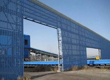 呼倫貝爾原料場防風抑塵網使用案例